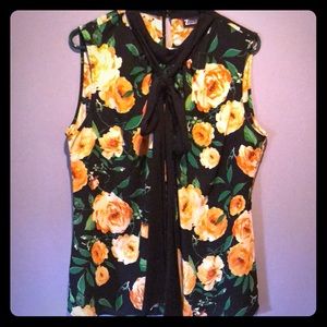 Floral career blouse